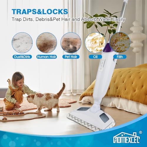 HOMEXCEL Steam Mop Replacement Pads 8 Pack