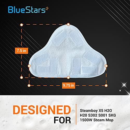 BlueStars 10-Pack H2OX5 Microfiber Steam Mop Pads Replacement