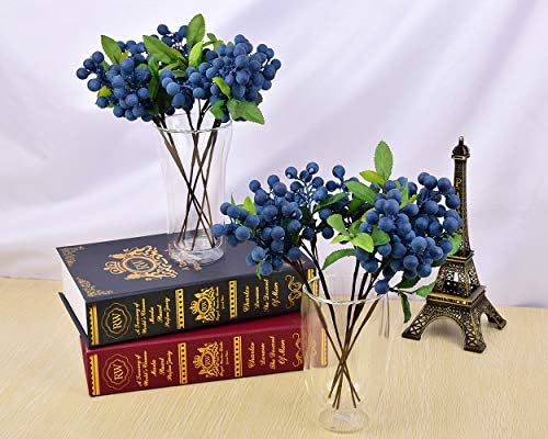 Distinctive Style Artificial Blueberries 4 Piece Lifelike Decor