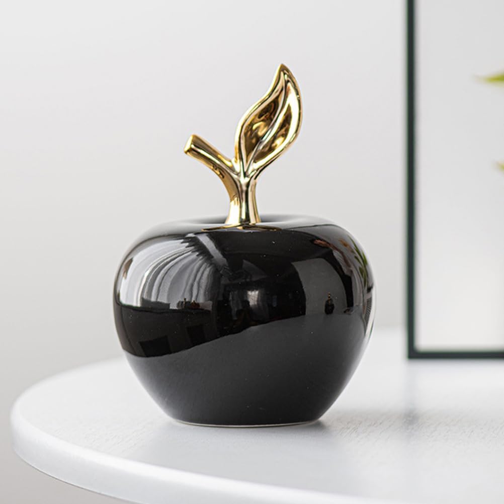 MAGICLULU Ceramic Apple Figurine 45in Lifelike Desktop Decor