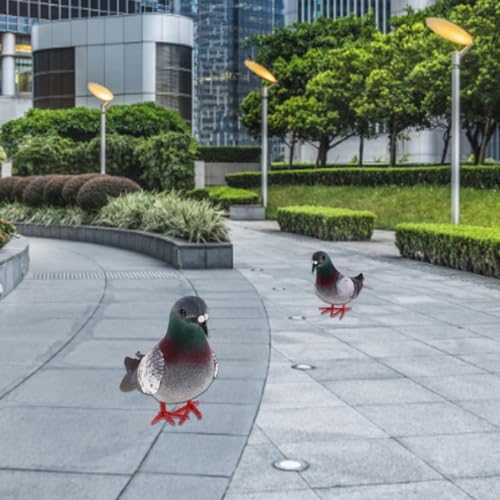 Artificial Foam Bird Lifelike Feathered Doves Ornament 2PCS