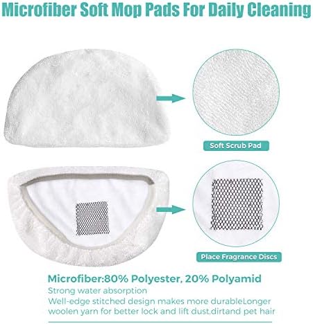 6 Pack Steam Mop Pads Replacement for Bissell Powerfresh Series