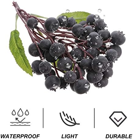 Cabilock Artificial Blueberry Cluster 50 Pcs