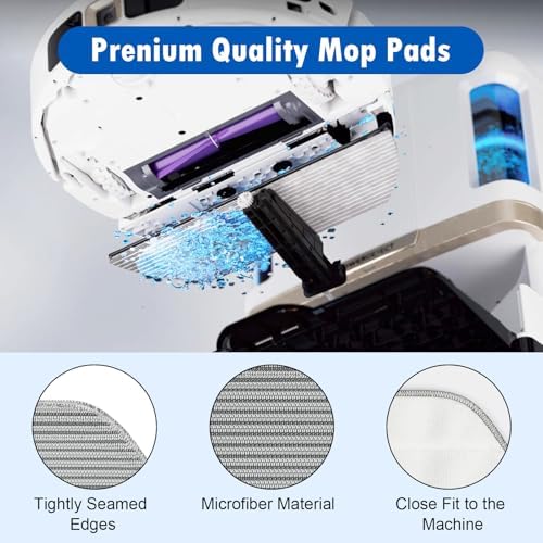6 Pack Microfiber Mop Pads for Shark Robot Vacuums
