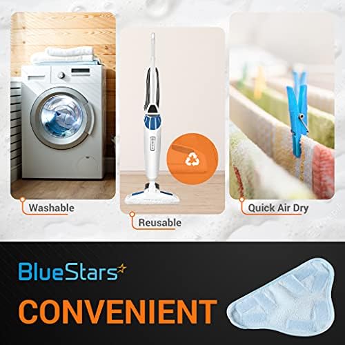 BlueStars 10-Pack H2OX5 Microfiber Steam Mop Pads Replacement