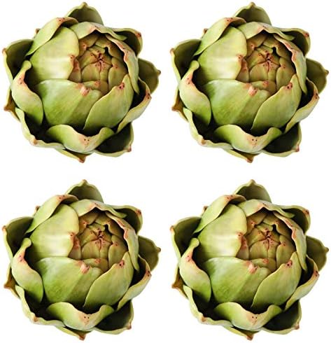 GiftYou 4-Pack Large Green Artificial Artichokes