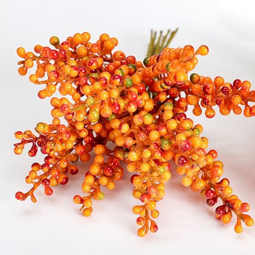 Marooma Simulated Berry Branches 12 Pcs Artificial Decor