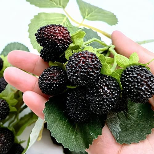 M2cbridge Artificial Raspberry Red Berry Decor Set Black 8PCS