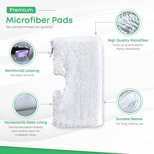 Turbo Microfiber Steam Mop Replacement Pads 4 Pack
