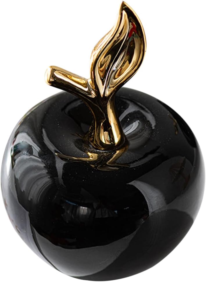 MAGICLULU Ceramic Apple Figurine 45in Lifelike Desktop Decor