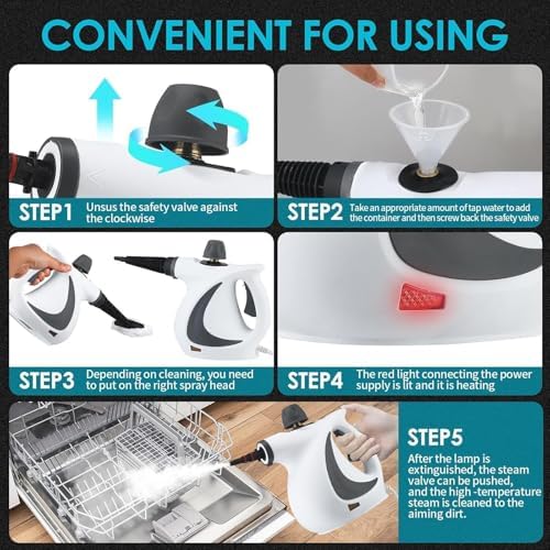 Laytic Handheld Steam Cleaner 10 In 1 Portable