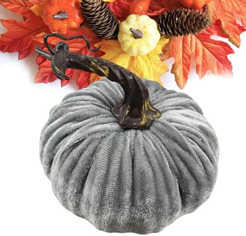 Mini Fake Pumpkins - 10cm Artificial Velvet Decorations for Fall