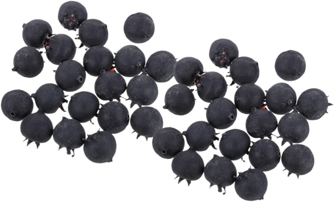 60pcs Realistic Artificial Blueberries for Home Decor