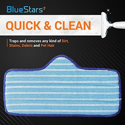 BlueStars Microfiber Mop Pad for Dupray Neat Steam Cleaner - Pack of 8