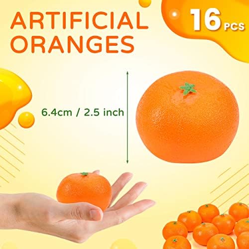 Toopify 16 Pcs Artificial Oranges for Home Decoration