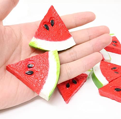 Honbay 8PCS Fake Watermelon Slices Plastic Artificial Fruit Decor