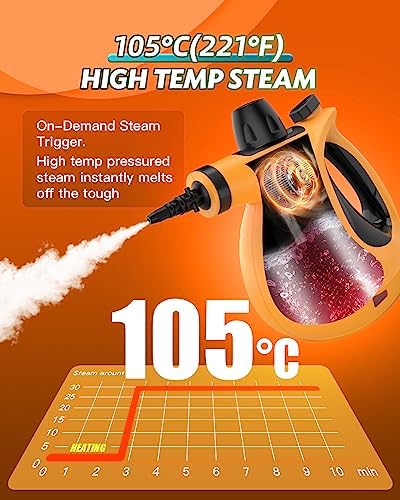 Fandiishop Handheld Steam Cleaner with 11pcs Accessories