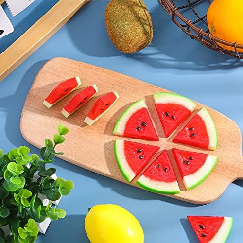 MTLEE 18-Piece Artificial Watermelon Slices Decor Set