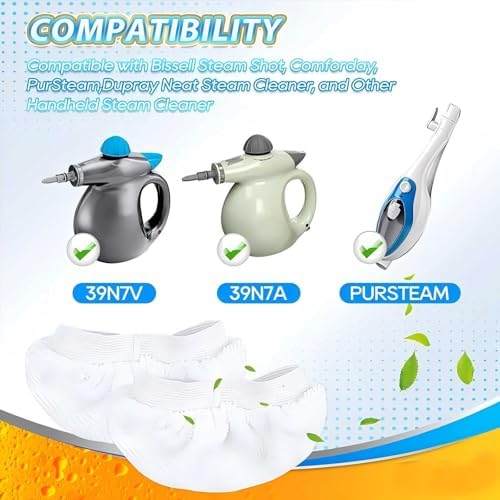 8-Pack White Steam Mop Mats for Universal Steam Cleaners