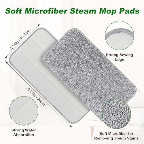 6 Pack Microfiber Steam Mop Pads for Seyola Series Washable Reusable