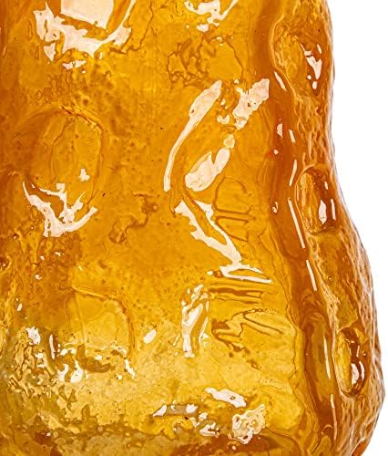 Creative Co-Op Organic Shaped Glass Candle Holder Orange Vase