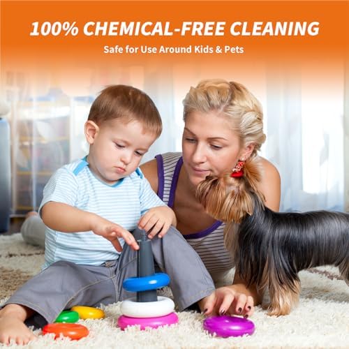 YXQ 2500W Portable Handheld Steam Cleaner with 3 Brush Heads