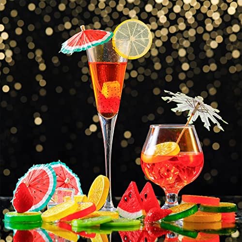 Juexica 48 Pcs Fake Fruit Slices Ice Cubes Set