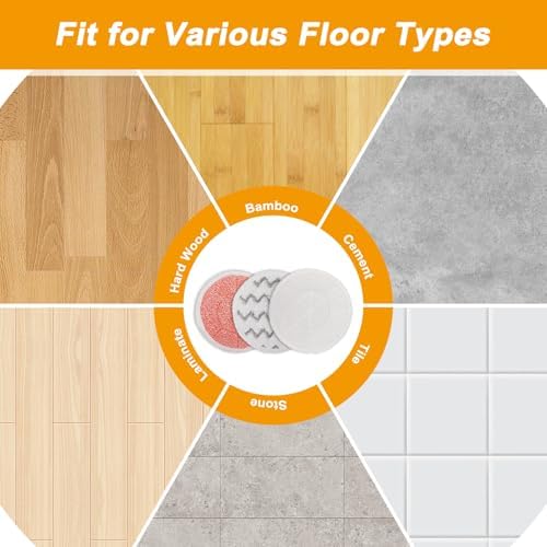 3897A Steam Mop Pads for Bissell SpinWave SmartSteam Scrubbing Steam Mop