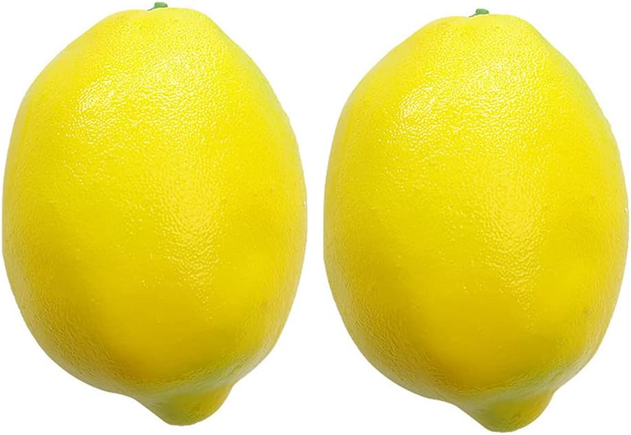 Teensery Artificial Yellow Lemons 4 Pcs Decor