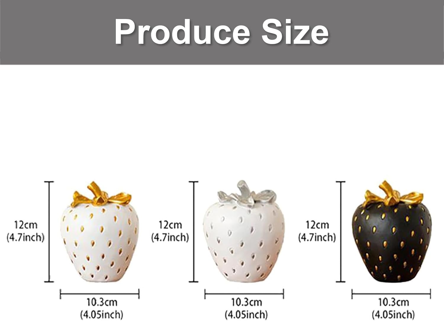 Realistic Artificial Strawberry Decor Resin Sculpture