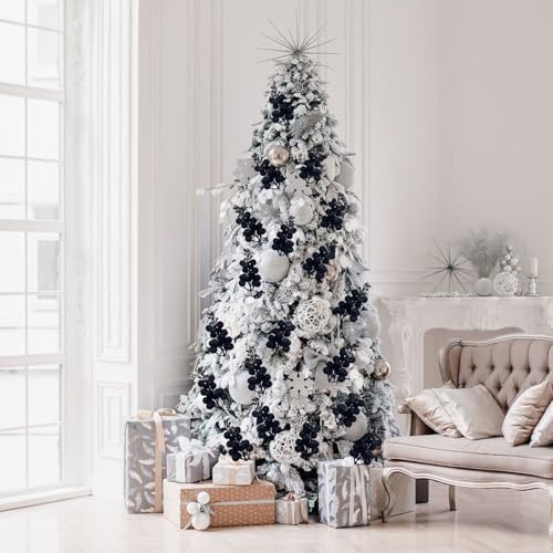 36Pcs Glitter Berry Stems for Christmas Decor
