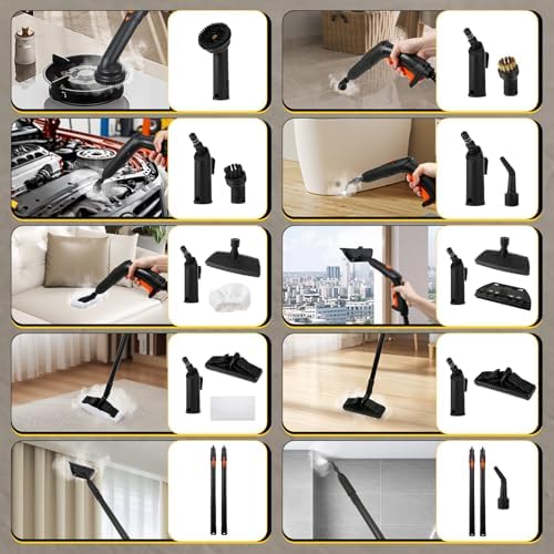 Dyna-Living 1800W Steam Cleaner for Home and Car