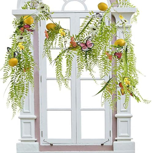 Artificial Lemon Garland 200cm Front Door Decor