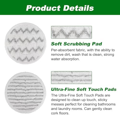 GreeSuit 10 Pack Steam Mop Pads Compatible with Shark S8201 S7001 Series