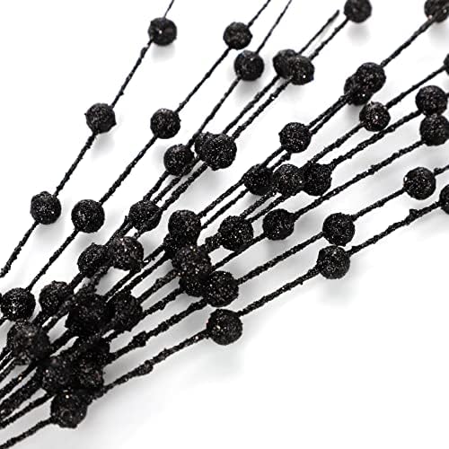 YHNJI 10 Pack Glittery Christmas Berry Stems