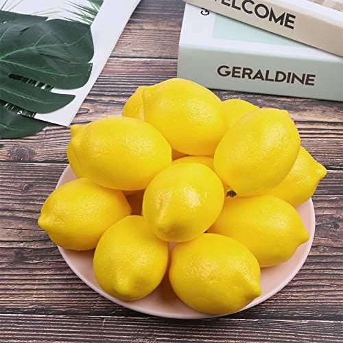 CCINEE 30PCS Artificial Yellow Lemon Decor