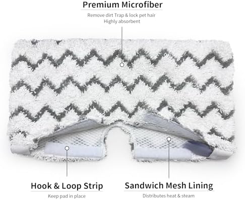 6 Pack Steam Pocket Mop Replacement Pads for Shark S3500 Series