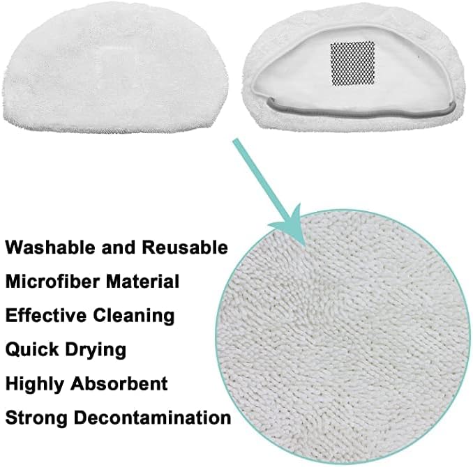 4 Pack Replacement Steam Mop Pads for Bissell Powerfresh Steam Mop Series