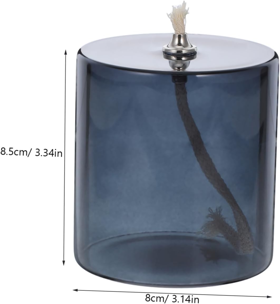 Holibanna Glass Candlestick Oil Lamp for Home Decor