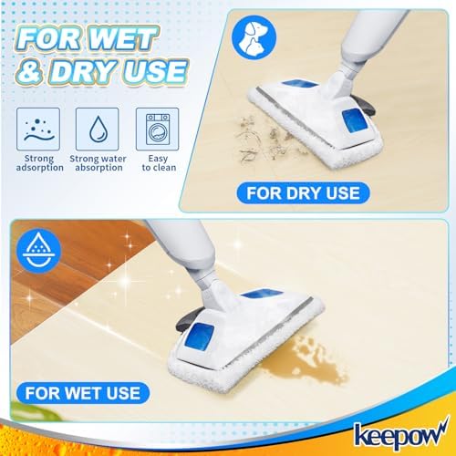 KEEPOW 5 Pack Steam Mop Pads for Bissell PowerFresh 1940 Series