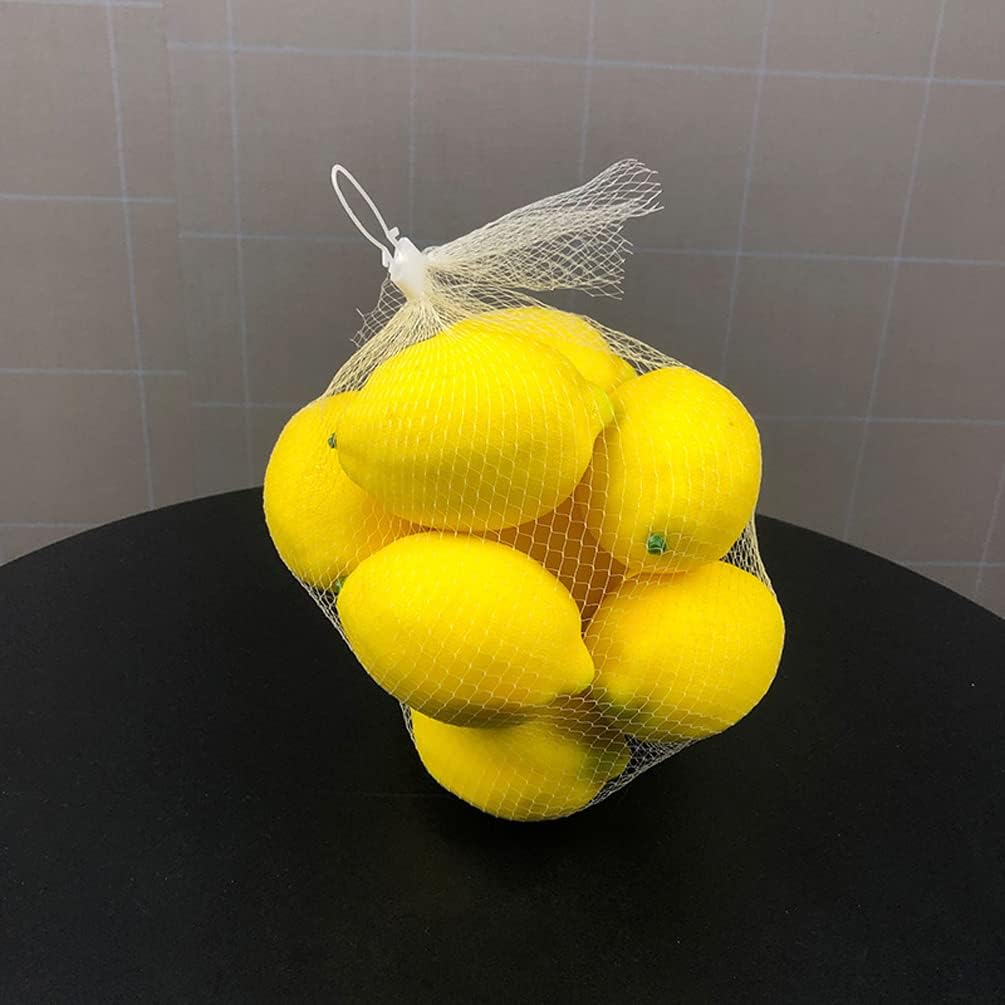 Teensery Artificial Yellow Lemons 4 Pcs Decor