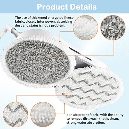 12 Pack S7001 Replacement Steam Mop Pads for Shark Models
