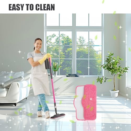 Fanjashn Microfiber Steam Mop Pads 8 Pack Pink