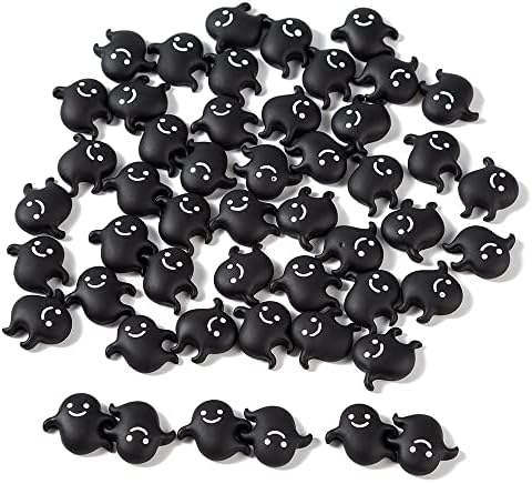 50 Pieces Mini Halloween Ghost Decoration with Smile