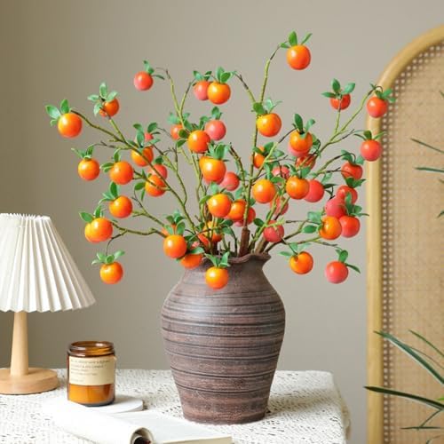2pcs Artificial Fruit Branches for Home Decor DIY Centerpieces