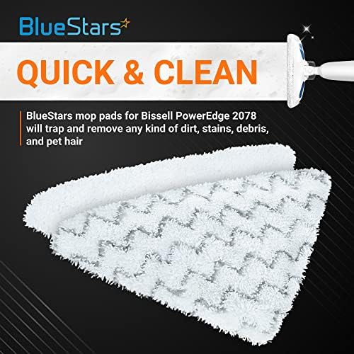 BlueStars 10 Pack Microfiber Steam Mop Pads for Bissell PowerEdge 2078