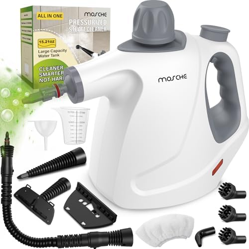 MOSCHE Multi-Surface Handheld Steam Cleaner with 11-Piece Kit