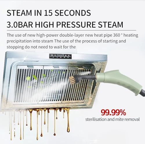 Handheld Steam Cleaner 2500W 1100ml Tank 6-Gear Adjustable
