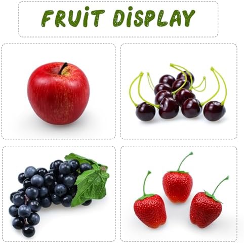 16 Pcs Realistic Artificial Fruit Display Set