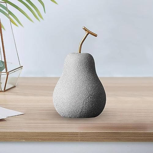 Ceramic Pear Figurine Fruit Decoration for Christmas Home Office